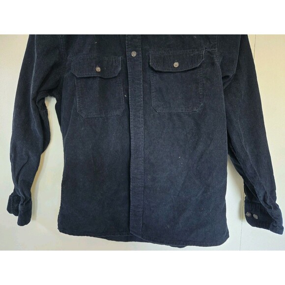 Line Of Trade Shirt Mens L Blue Corduroy Chore Button Down Workwear Outdoor Fall - Picture 3 of 8